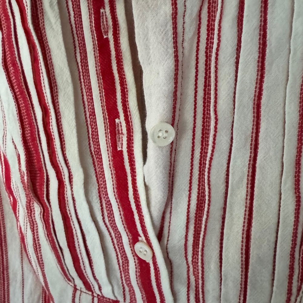 ❤️ STEVEN ALAN x CLARE V. WOMEN'S COTTON STRIPED LOOSE FIT SHIRT BOHEMIAN - Picture 5 of 6
